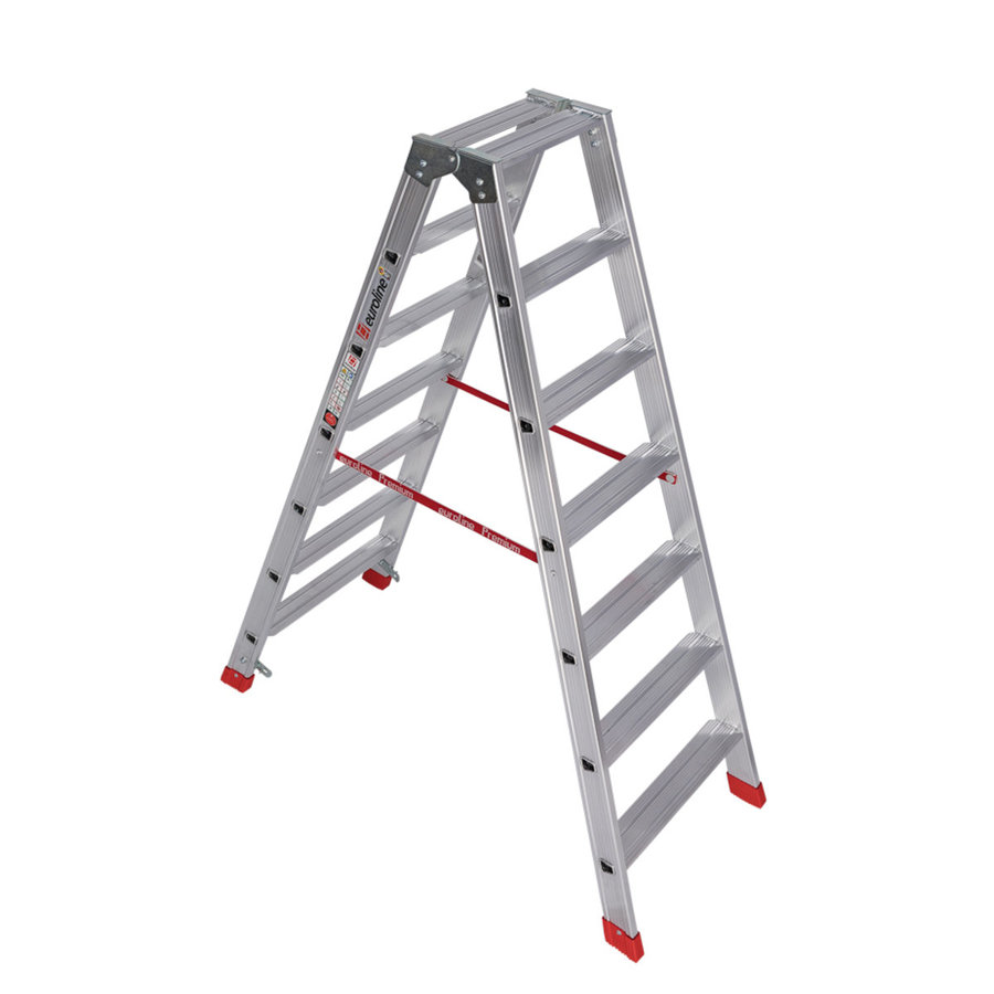 Euroline Alu-Stufenstehleiter Nr. 30577 2x7