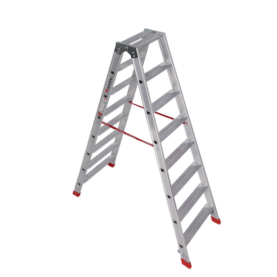 Euroline Alu-Stufenstehleiter Nr. 30577 2x8