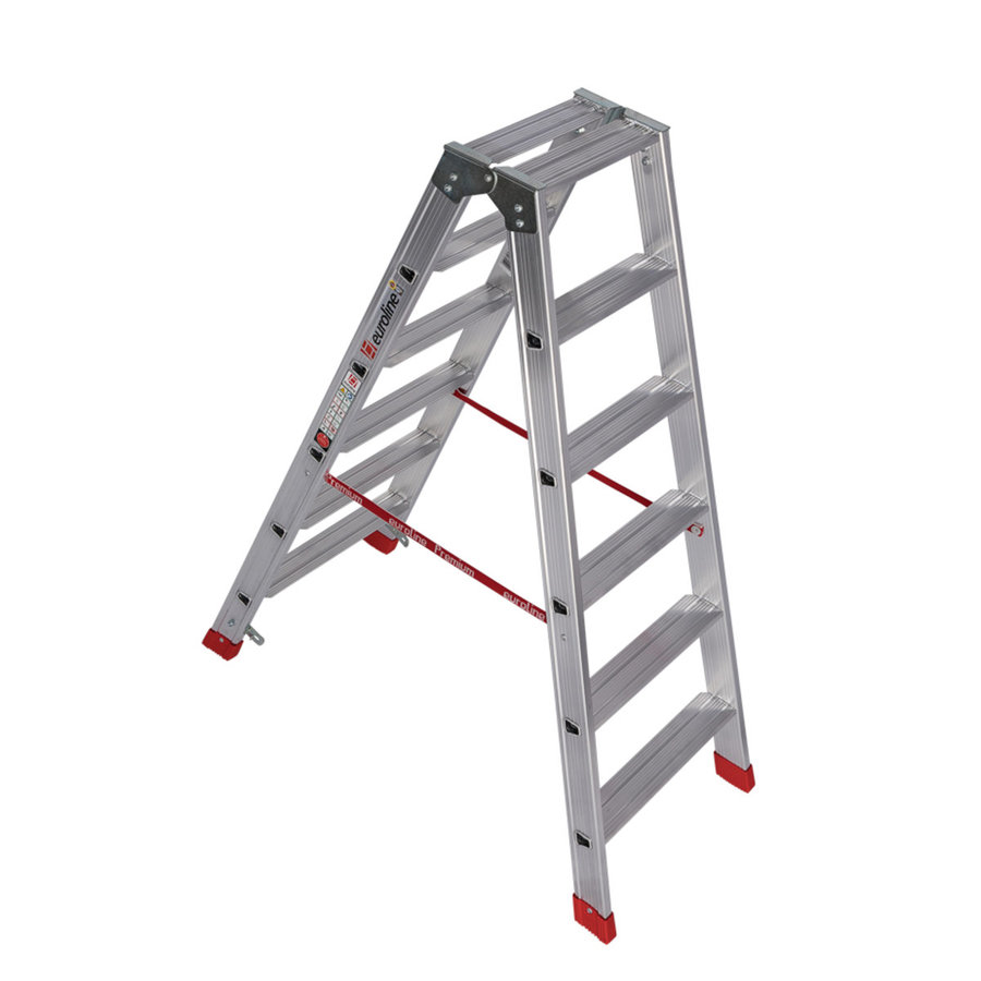 Euroline Alu-Stufenstehleiter Nr. 30577 2x6