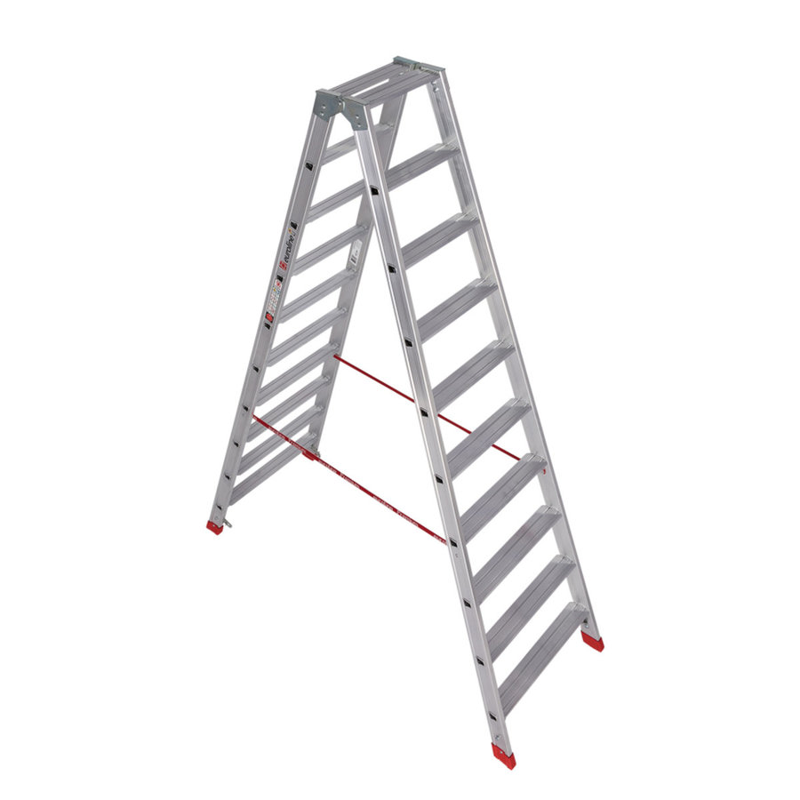 Euroline Alu-Stufenstehleiter Nr. 30577 2x10