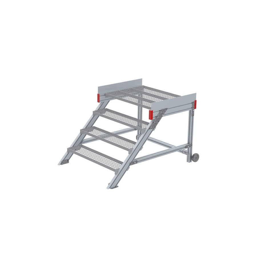 Euroline Anstieg 45 Grad, 1000 mm Stufenbreite, Stufenausführung Stahl - Gitterrost 2 Stufen 5 Stufen 4 Stufen