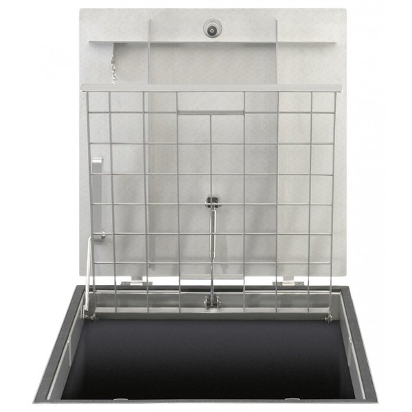 Hailo Professional HS12 bodengleiche Schachtabdeckung aus Edelstahl Klasse A nach EN124 Lichte Weite: 600x600 mm