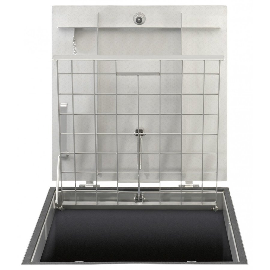 Hailo Professional HS12 bodengleiche Schachtabdeckung aus Edelstahl Klasse A nach EN124 Lichte Weite: 800x800 mm