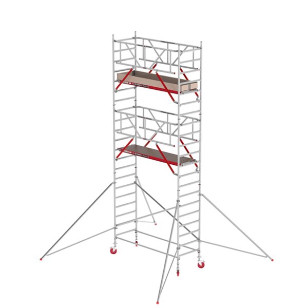 Altrex RS TOWER 41 Plus mit Safe-Quick®2 Geländer - Aluminium Fahrgerüst schmal 0.90m x 2.45m Arbeitshöhe 7,2 m