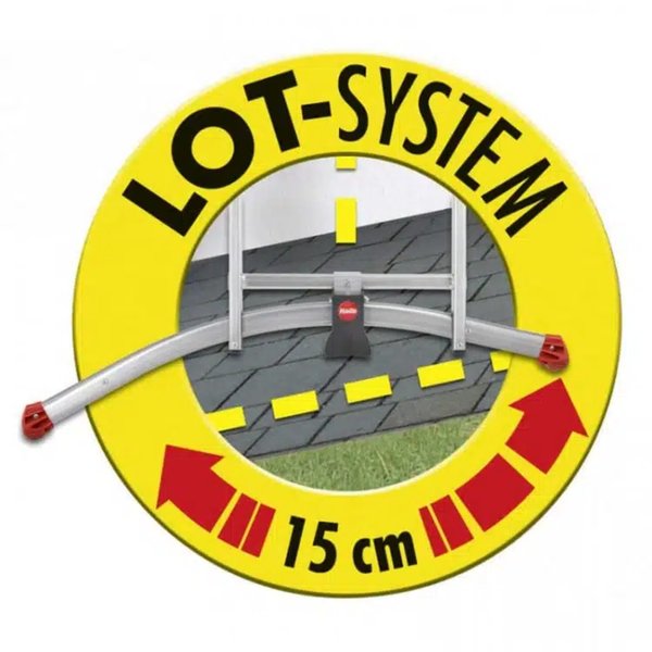 Hailo S100 ProfiLOT Die 3-teilige Alu-Kombileiter mit LOT-System 3x12 Sprossen