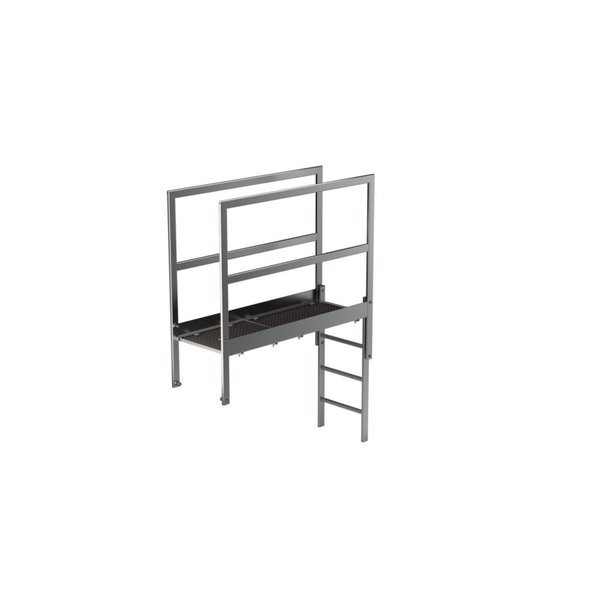 Günzburger Steigtechnik Attika-Überstieg Edelstahl Sonderlänge 1600mm