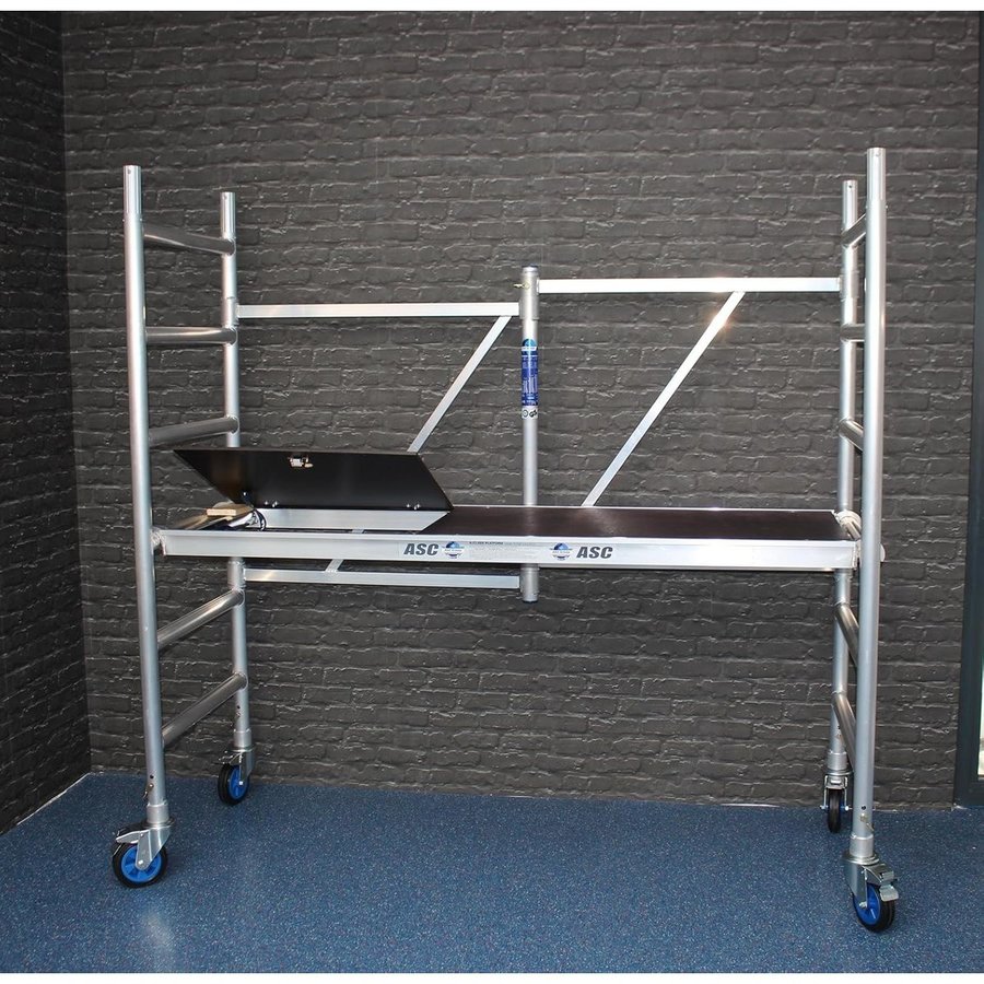 ASC Group ASC Zimmergerüst 75x190 cm Plattform mit Luke, Arbeitshöhe bis 3 m