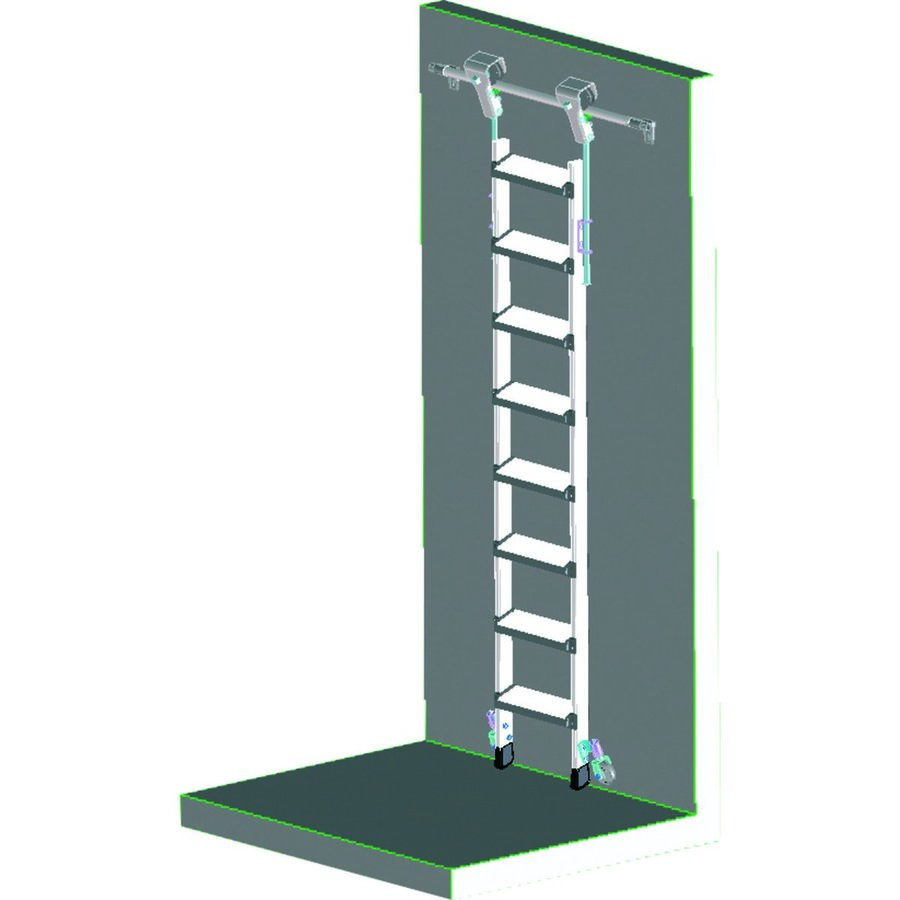 ZARGES Comfortstep Trec LH - LM-Stufen-Regalleiter 10 Stufen
