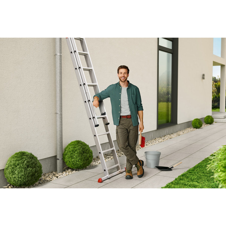 Hailo S80 ProfiStep duo Alu-Schiebeleiter, 2-teilig, 2x15 Sprossen