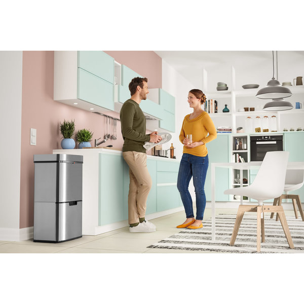 Hailo Öko Vario XL 50 Liter, Edelstahl Anti-Fingerprint