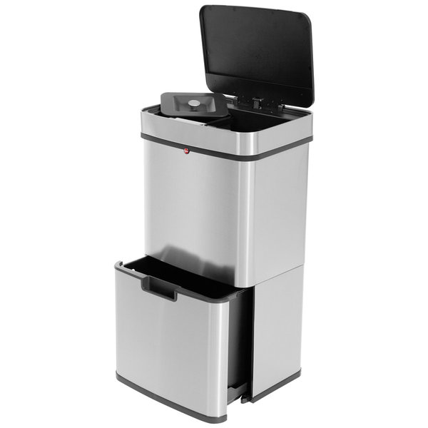 Hailo Öko Vario XL 50 Liter, Edelstahl Anti-Fingerprint