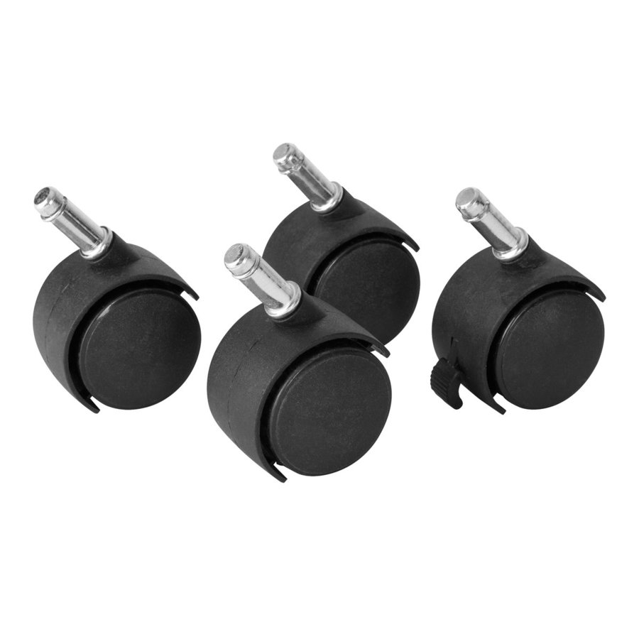 Hailo fix® - Lenkrollen Zubehör für Hailo Big-Boxen, Aufsteckbare Rollen (4 Stk,schwarz)