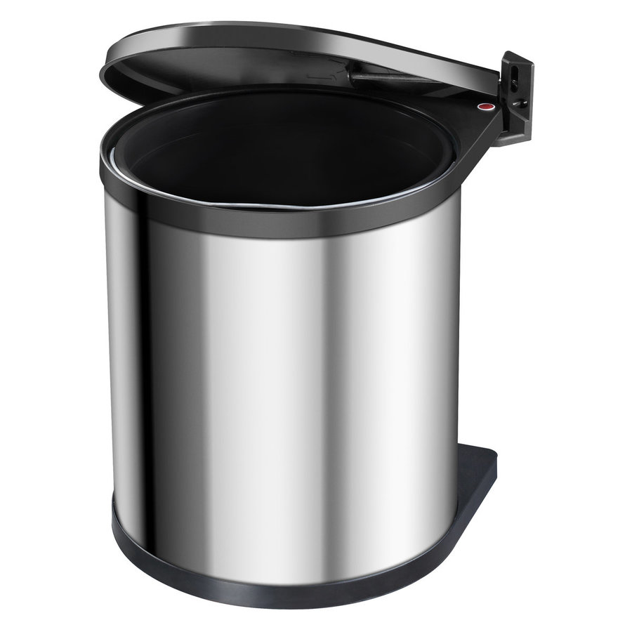 Hailo Compact-Box M - Einbaumülleimer Edelstahl Der kompakte Einbau-Mülleimer mit viel Volumen und dem einzigartigen Deckel-Lift-System.
