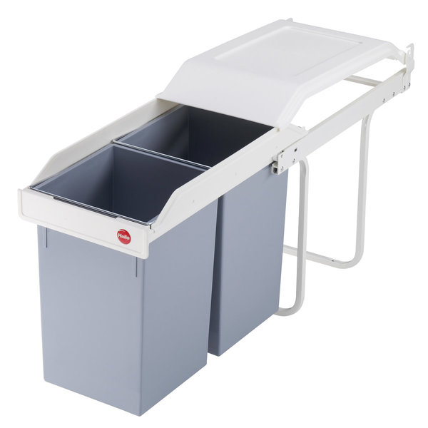 Hailo Mulit-Box Duo L - Einbaumülleimer Das Einbau-Mülltrennungs-System - unauffällig am festen Platz und doch sofort ausfahr- und aufnahmebereit. Mit zwei herausnehmbaren Inneneimern (2 x 14 l).