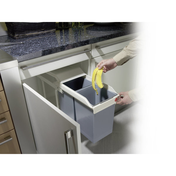 Hailo Mulit-Box Duo L - Einbaumülleimer Das Einbau-Mülltrennungs-System - unauffällig am festen Platz und doch sofort ausfahr- und aufnahmebereit. Mit zwei herausnehmbaren Inneneimern (2 x 14 l).