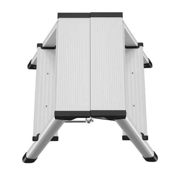 Hailo D60 StandardLine Alu-Doppelstufen-Klapptritt, 2x2 Stufen