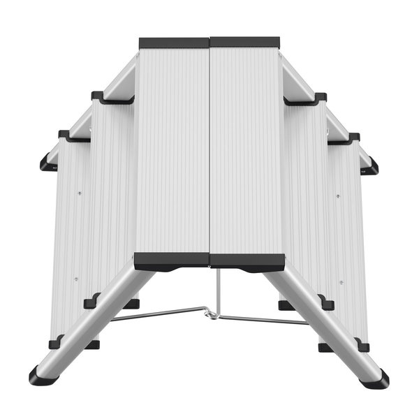 Hailo D60 StandardLine Alu-Doppelstufen-Klapptritt, 2x3 Stufen