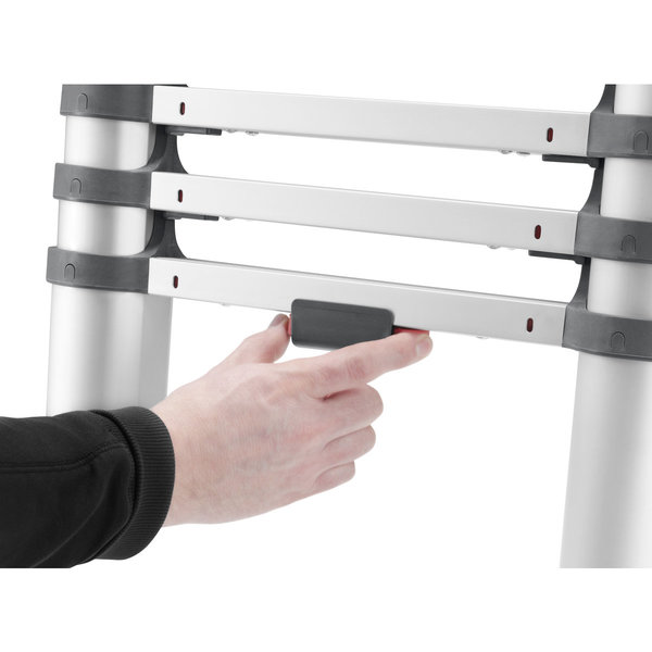 Hailo T80 FlexLine Aluminium Sicherheits-Teleskopleiter, 13 Sprossen