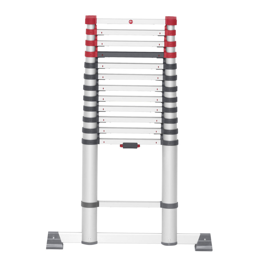 Hailo T80 FlexLine Aluminium Sicherheits-Teleskopleiter, 13 Sprossen
