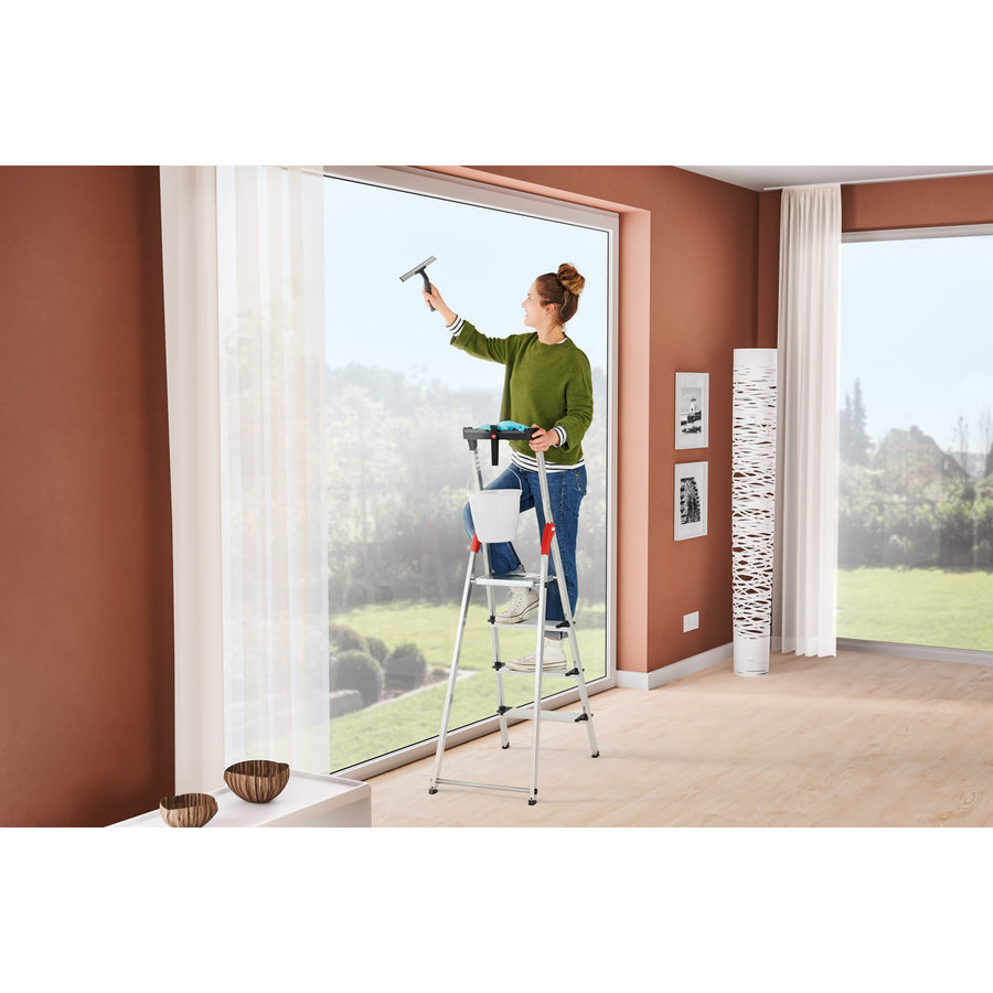 Hailo L80 ComfortLine 4-stufig 4 XXL Stufen (130 mm), Stufenstehleiter