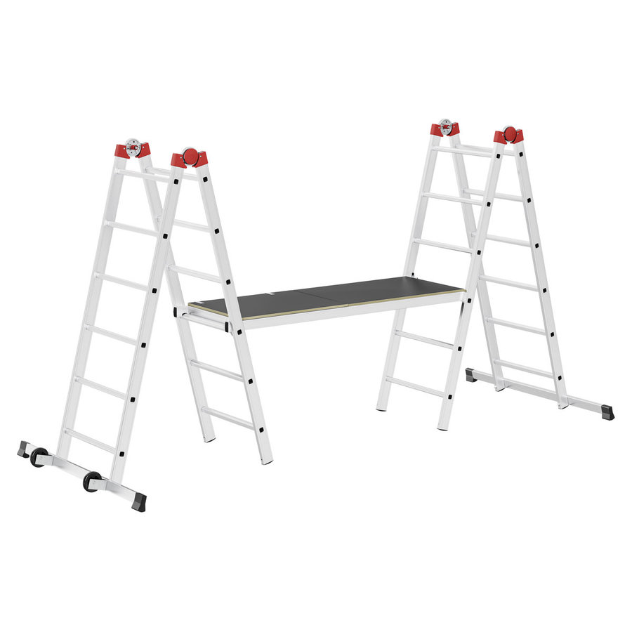 Hailo G60 Aluminium-Multifunktionsgerüst Ein-Hand-Schnellverschluss