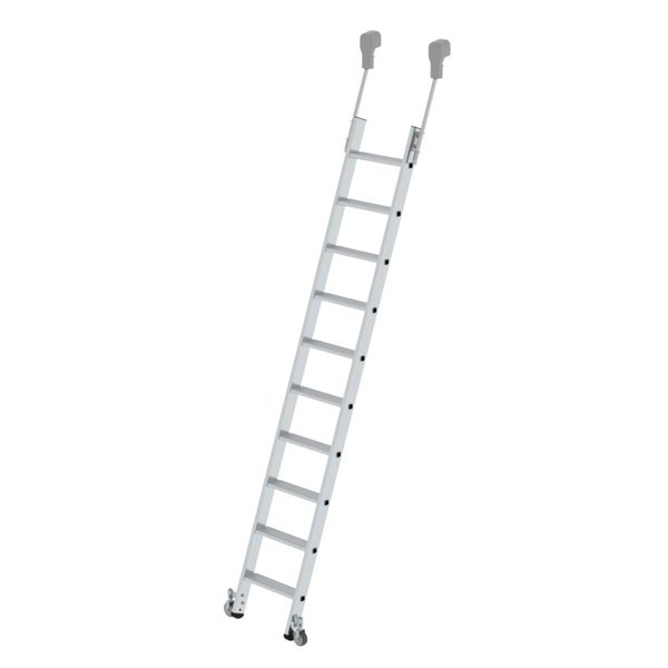 Günzburger Steigtechnik Stufen-Regalleiter fahrbar 10 Stufen