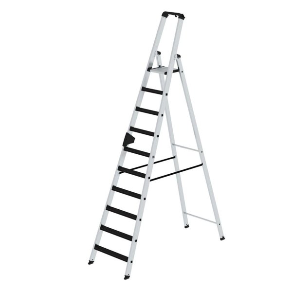 Günzburger Steigtechnik Stufen-Stehleiter einseitig begehbar mit clip-step 10 Stufen