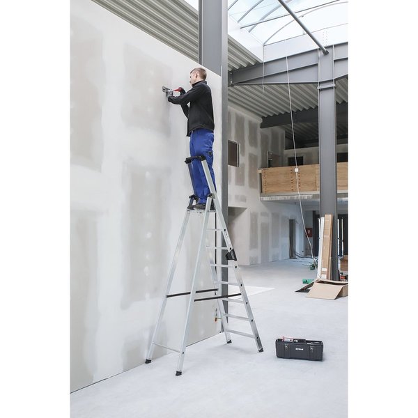 Günzburger Steigtechnik Stufen-Stehleiter einseitig begehbar 5 Stufen