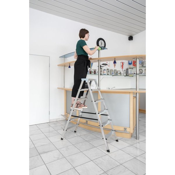 Günzburger Steigtechnik Haushaltsleiter beidseitig begehbar 2x6 Stufen