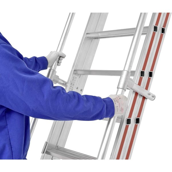 Hymer Einhänge-Schiebeleiter 2x8 mit beidseitigem Handlauf