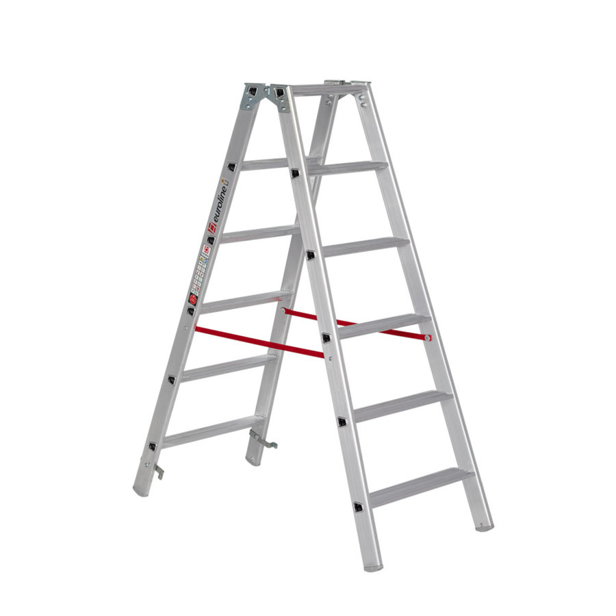 Euroline Alu-Stufenstehleiter Nr. 20577 2x6