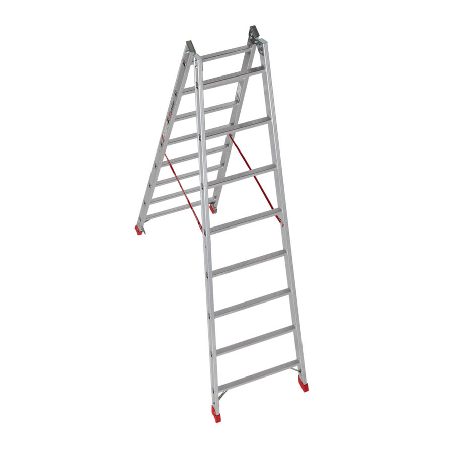 Euroline Alu-Sprossenstehleiter Nr. 305 2x8