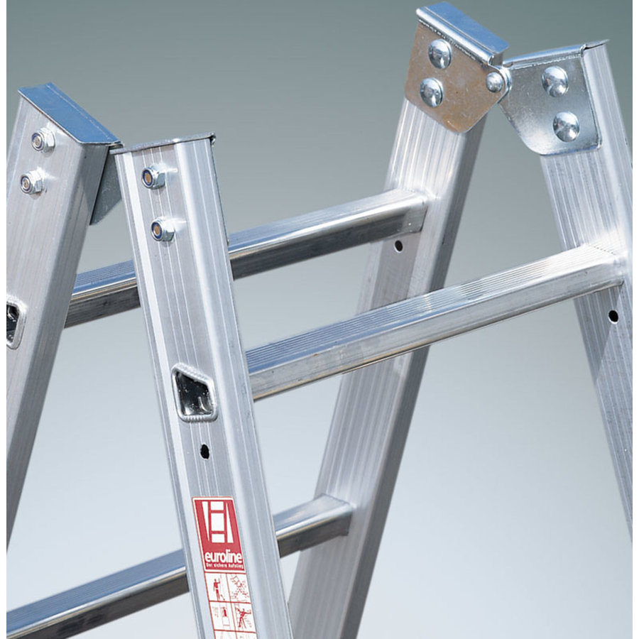 Euroline Alu-Sprossenstehleiter Nr. 305 2x8
