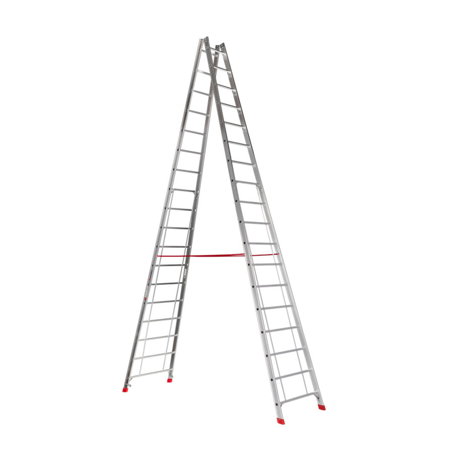 Euroline Alu-Sprossenstehleiter Nr. 305 2x18