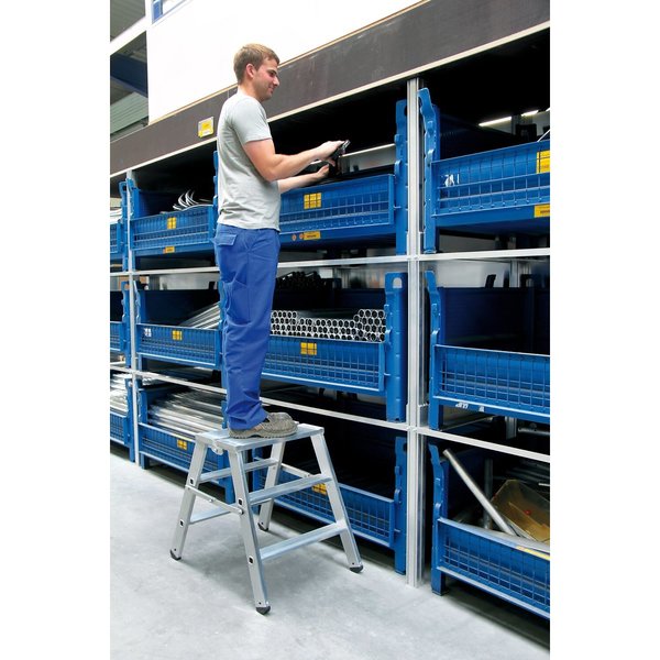 Günzburger Steigtechnik Klapppodest beidseitig begehbar 2x3 Stufen