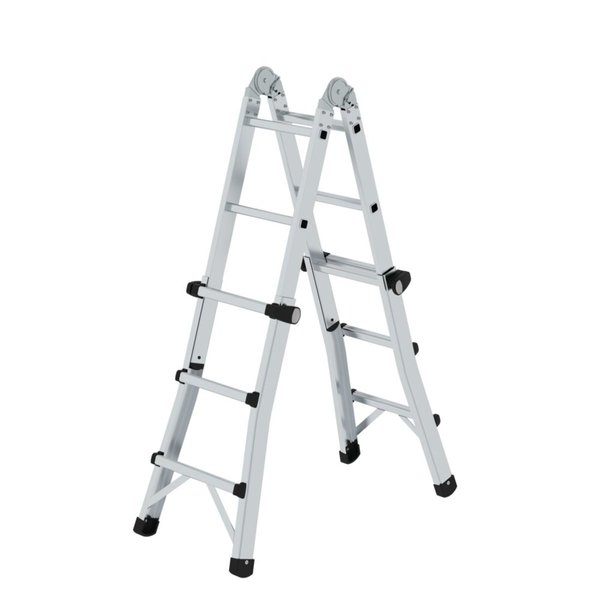 Günzburger Steigtechnik Teleskopleiter 4-teilig ohne Traverse 4x3 Sprossen