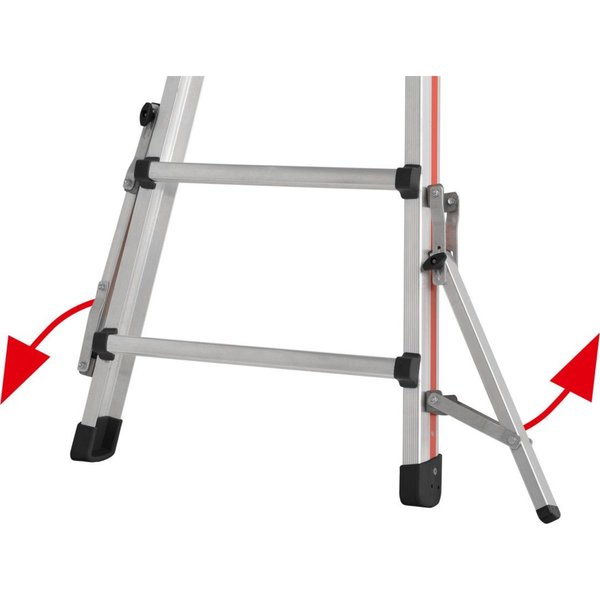 Hymer Teleskopleiter mit transportoptimierten Teleskopauslegern 4x5