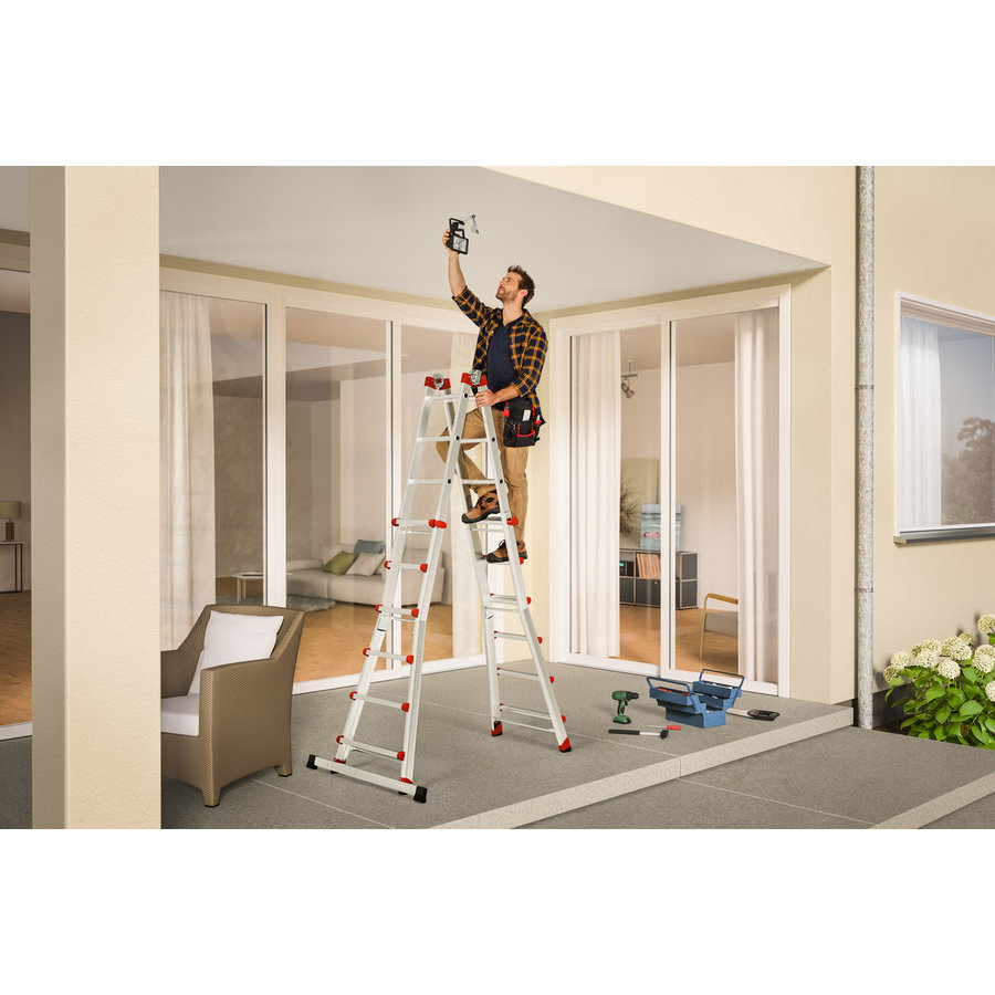 Hailo M80 Alu-Teleskopleiter 4x6 Sprossen