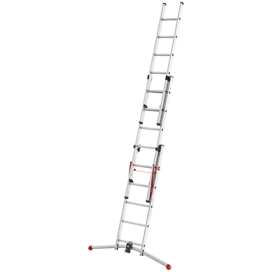 Hailo S100 ProfiLOT Die 3-teilige Alu-Kombileiter mit LOT-System 3x6 Sprossen