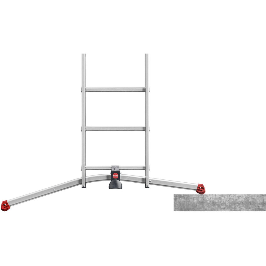 Hailo S100 ProfiLOT Die 3-teilige Alu-Kombileiter mit LOT-System 3x6 Sprossen
