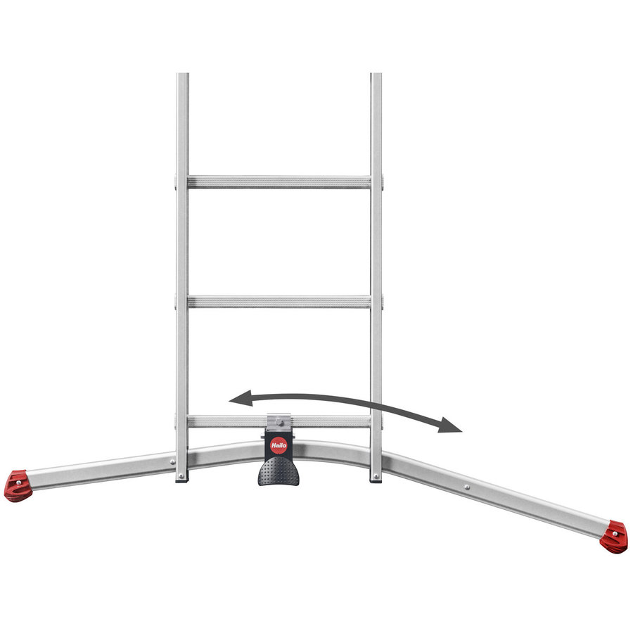 Hailo S100 ProfiLOT Die 3-teilige Alu-Kombileiter mit LOT-System 3x6 Sprossen