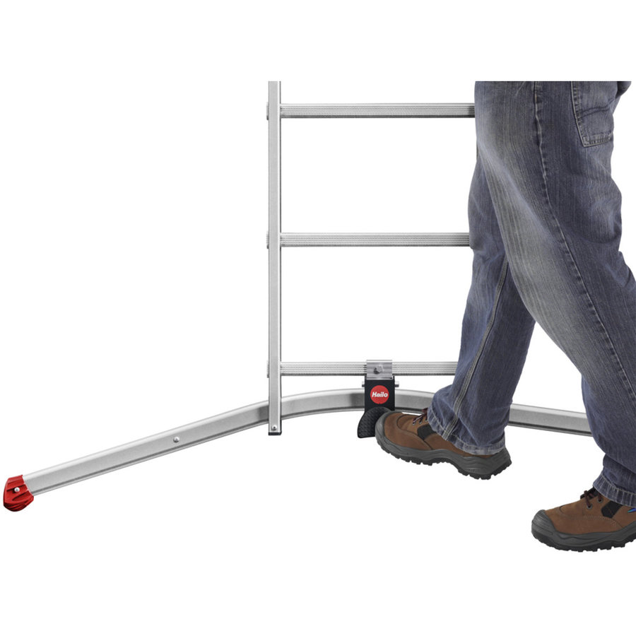 Hailo S100 ProfiLOT Die 3-teilige Alu-Kombileiter mit LOT-System 3x6 Sprossen