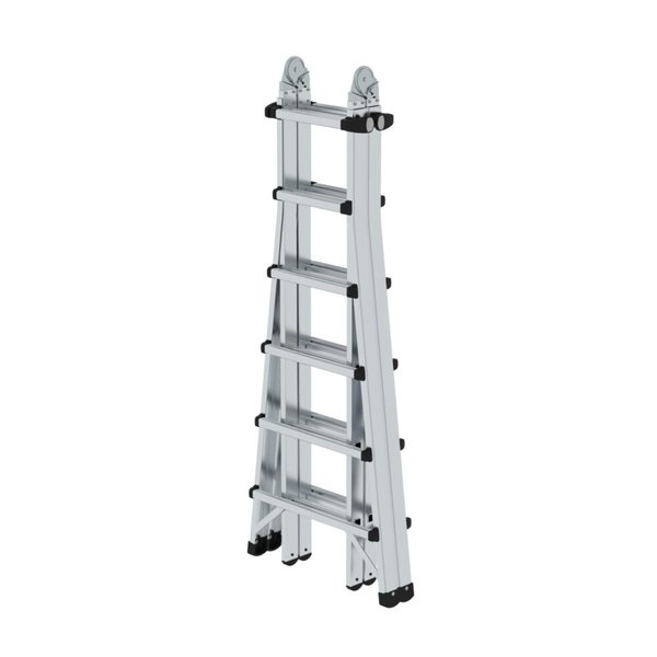 Günzburger Steigtechnik Teleskopleiter 4-teilig ohne Traverse 4x6 Sprossen