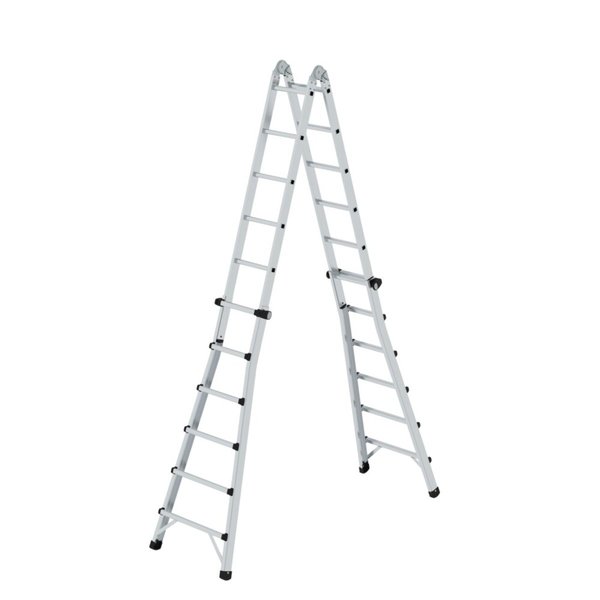 Günzburger Steigtechnik Teleskopleiter 4-teilig ohne Traverse 4x6 Sprossen