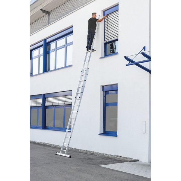 Günzburger Steigtechnik Sprossen-Schiebeleiter mit Standard-Traverse 2x17 Sprossen