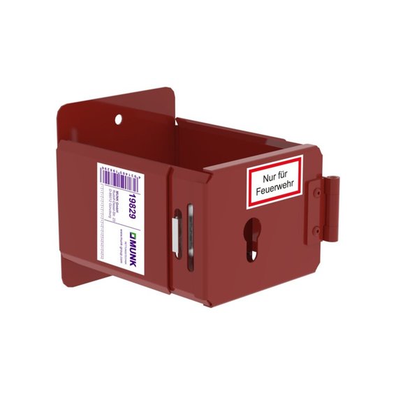 Günzburger Steigtechnik Leiterhalter pulverbeschichtet RAL 3000 für bauseitige Profil-Halbzylinder