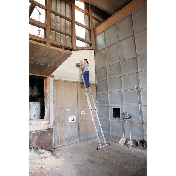 Günzburger Steigtechnik Sprossen-Schiebeleiter 2-teilig mit Standard-Traverse 2x11 Sprossen