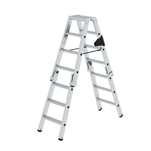 Günzburger Steigtechnik Stufen-Stehleiter-Set beidseitig begehbar steckbar inkl. Einsteckteil