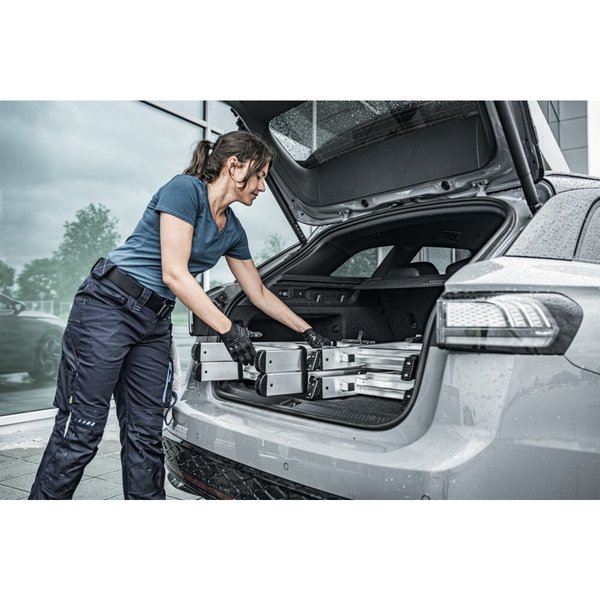 Günzburger Steigtechnik Stufen-Stehleiter-Set beidseitig begehbar steckbar inkl. Einsteckteil