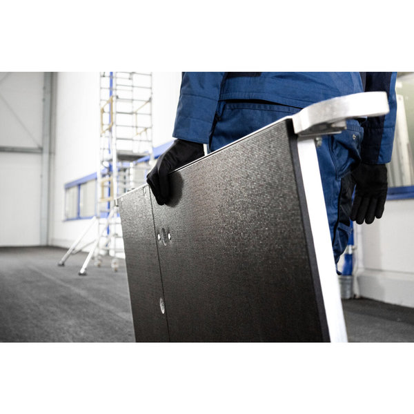 Günzburger Steigtechnik FlexxTower SG ergo mit vorlaufendem Geländer Plattformhöhe 4,10 m